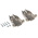TE Connectivity AMPLIMITE Series Zinc D Sub Backshell, 15 Way