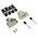 TE Connectivity ADK Series Zinc Angled D Sub Backshell, 15 Way, Strain Relief