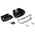 MH Connectors MHED Series Thermoplastic Angled, Straight D Sub Backshell, 9 Way, Strain Relief