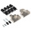 Amphenol ICC 8655MHR Series Die Cast Zinc Angled D Sub Backshell, 15 Way, Strain Relief