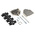 MH Connectors MHDTZK Series Zinc D Sub Backshell, 15 Way, Strain Relief