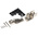 MH Connectors MHDCMR Series Zinc Right Angle D Sub Backshell, 9 Way, Strain Relief
