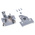 Harting D-sub Series Metal Right Angle D Sub Backshell, 9 Way