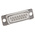 Amphenol ICC 15 Way Panel Mount D-sub Connector Socket, 2.74mm Pitch