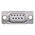 Amphenol ICC 9 Way Panel Mount D-sub Connector Socket, 2.74mm Pitch