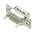 Amphenol FCI 9 Way Panel Mount D-sub Connector Plug, 2.74mm Pitch