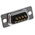 MH Connectors MHDM 9 Way Cable Mount D-sub Connector Socket, 2.77mm Pitch