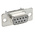 3M 8300 9 Way Right Angle Cable Mount D-sub Connector Socket, 2.74mm Pitch