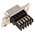 TE Connectivity Amplimite HDE-20 9 Way Cable Mount D-sub Connector Socket, 2.74mm Pitch
