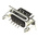 Amphenol L717SD 9 Way Panel Mount D-sub Connector Plug, 2.74mm Pitch, with 4-40 UNC, Threaded Insert