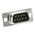 MH Connectors MHDB 9 Way Cable Mount D-sub Connector Plug, 2.77mm Pitch
