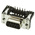 HARTING 9 Way Right Angle Through Hole D-sub Connector Socket, 2.74mm Pitch, with 4-40 UNC Threaded Inserts, Boardlocks