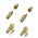 Phoenix Contact, VS-ST-KX-50-RG58 Series, Female Solder Cup D-Sub Connector Coaxial Contact, Gold Plated, 18 AWG
