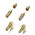 Phoenix Contact, VS-BU-KX-50-RG58 Series, Male Solder Cup D-Sub Connector Coaxial Contact, Gold Plated, 18 AWG