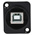 RS PRO Straight, Panel Mount, Socket to Socket Type B to A 2.0 USB Connector