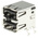 TE Connectivity Right Angle, Through Hole, Socket Type A 2.0 USB Connector