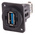 RS PRO Straight, Panel Mount, Socket Type A to A 3.0 USB Connector