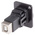 RS PRO Straight, Panel Mount, Socket Type A to B 2.0 USB Connector