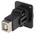 RS PRO Straight, Panel Mount, Socket Type A to B 2.0 USB Connector