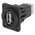RS PRO Straight, Panel Mount, Socket Type A to B 2.0 USB Connector