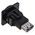 RS PRO Straight, Panel Mount, Socket Type A to A 3.0 USB Connector