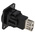 RS PRO Straight, Panel Mount, Socket to Socket Type B to A 2.0 USB Connector