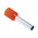 RS PRO Insulated Crimp Bootlace Ferrule, 12mm Pin Length, 3.2mm Pin Diameter, 4mm² Wire Size, Orange