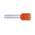 RS PRO Insulated Crimp Bootlace Ferrule, 12mm Pin Length, 3.2mm Pin Diameter, 4mm² Wire Size, Orange