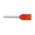 RS PRO Insulated Crimp Bootlace Ferrule, 8mm Pin Length, 1.3mm Pin Diameter, 0.5mm² Wire Size, Orange