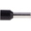 RS PRO Insulated Crimp Bootlace Ferrule, 12mm Pin Length, 3.9mm Pin Diameter, 6mm² Wire Size, Black