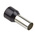 RS PRO Insulated Crimp Bootlace Ferrule, 16mm Pin Length, 7.9mm Pin Diameter, 25mm² Wire Size, Black