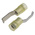 RS PRO Hooked Insulated Crimp Blade Terminal 17.2mm Blade Length, 4mm² to 6mm², 12AWG to 10AWG, Yellow