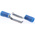 RS PRO Hooked Insulated Crimp Blade Terminal 17.4mm Blade Length, 1.5mm² to 2.5mm², 16AWG to 14AWG, Blue