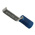RS PRO Hooked Insulated Crimp Blade Terminal 17.4mm Blade Length, 1.5mm² to 2.5mm², 16AWG to 14AWG, Blue