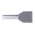 RS PRO Insulated Crimp Bootlace Ferrule, 12mm Pin Length, 3.8mm Pin Diameter, 2 x 4mm² Wire Size, Grey
