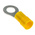 RS PRO Insulated Ring Terminal, M6 Stud Size, 4mm² to 6mm² Wire Size, Yellow
