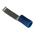 RS PRO Hooked Insulated Crimp Blade Terminal 16.8mm Blade Length, 1.5mm² to 2.5mm², 16AWG to 14AWG, Blue