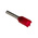 Weidmuller Insulated Crimp Bootlace Ferrule, 8mm Pin Length, 1.4mm Pin Diameter, 1mm² Wire Size, Red