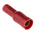 RS PRO Insulated Female Crimp Bullet Connector, 0.5mm² to 1.5mm², 22AWG to 16AWG, 4mm Bullet diameter, Red