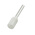 RS PRO Insulated Crimp Bootlace Ferrule, 10mm Pin Length, 1.3mm Pin Diameter, 0.5mm² Wire Size, White