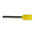 RS PRO Insulated Crimp Bootlace Ferrule, 12mm Pin Length, 1.7mm Pin Diameter, 1mm² Wire Size, Yellow