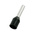 RS PRO Insulated Crimp Bootlace Ferrule, 10mm Pin Length, 2mm Pin Diameter, 1.5mm² Wire Size, Black