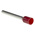 RS PRO Insulated Crimp Bootlace Ferrule, 18mm Pin Length, 2mm Pin Diameter, 1.5mm² Wire Size, Red