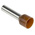 RS PRO Insulated Crimp Bootlace Ferrule, 18mm Pin Length, 4.9mm Pin Diameter, 10mm² Wire Size, Brown