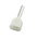 RS PRO Insulated Crimp Bootlace Ferrule, 8mm Pin Length, 2.1mm Pin Diameter, 2 x 0.75mm² Wire Size, White