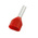 RS PRO Insulated Crimp Bootlace Ferrule, 10mm Pin Length, 2.4mm Pin Diameter, 2 x 1.0mm² Wire Size, Red
