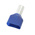 RS PRO Insulated Crimp Bootlace Ferrule, 13mm Pin Length, 3.3mm Pin Diameter, 2 x 2.5mm² Wire Size, Blue
