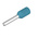 Weidmuller Insulated Crimp Bootlace Ferrule, 8mm Pin Length, 1.2mm Pin Diameter, 0.75mm² Wire Size, Blue