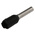 Weidmuller Insulated Crimp Bootlace Ferrule, 8mm Pin Length, 1.7mm Pin Diameter, 1.5mm² Wire Size, Black