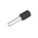 Weidmuller Insulated Crimp Bootlace Ferrule, 8mm Pin Length, 1.7mm Pin Diameter, 1.5mm² Wire Size, Black
